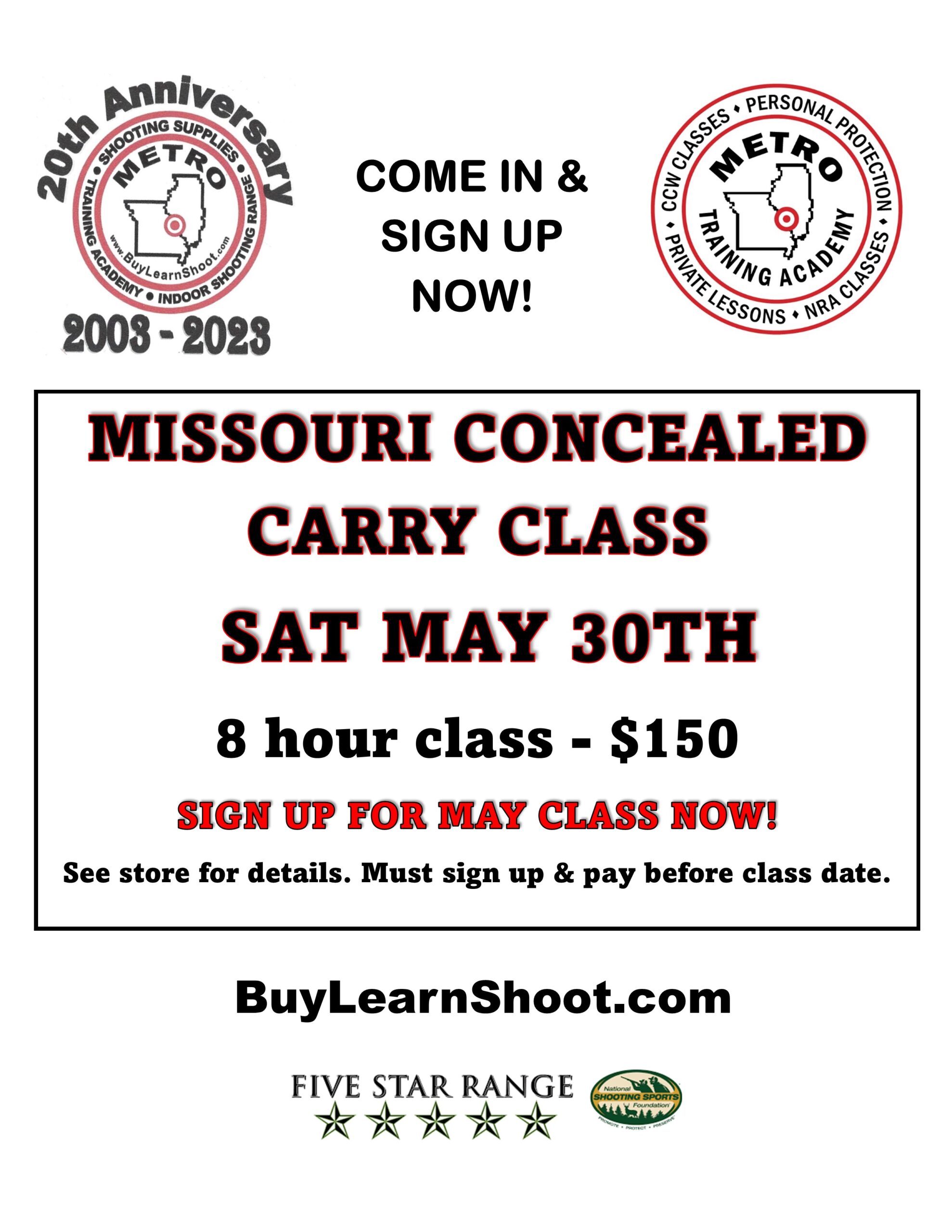ccw class MAY 30 2026